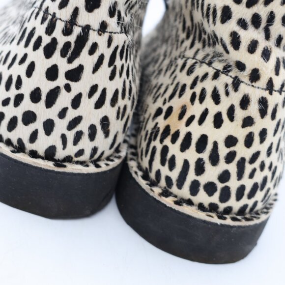 Clarks Leather Desert 2 Boots Women's Size 8.5 M Black White Calf Hair Chukka - Picture 12 of 12